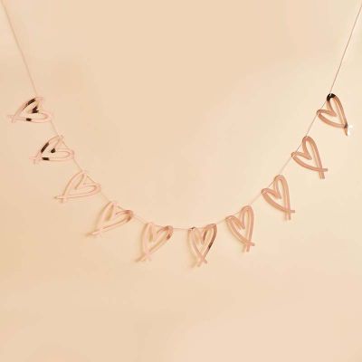 2m Rose Gold Heart Garland