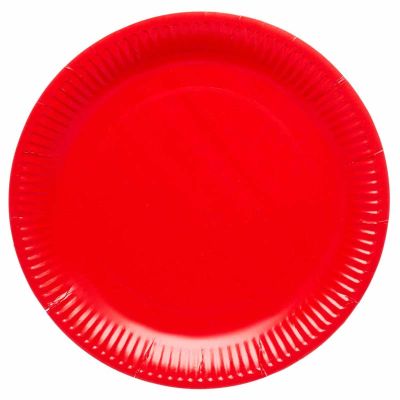23cm Fiesta Red Paper Plates (pack quantity 8)