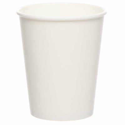 Paper Cup 237ml Coconut White (pack quantity 8)