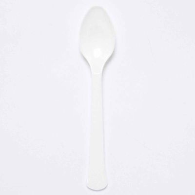 Plastic Spoons  Coconut White (pack quantity 24)