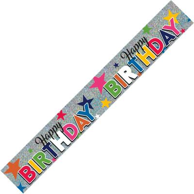 9ft Happy Birthday Text Banner