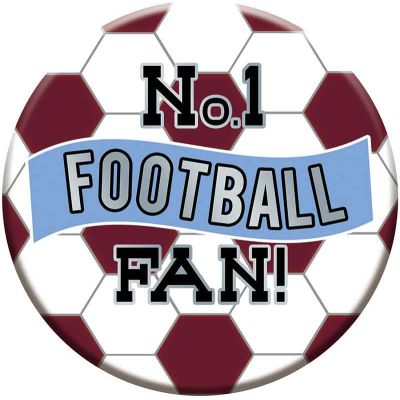 15cm Claret And Blue Football Badge
