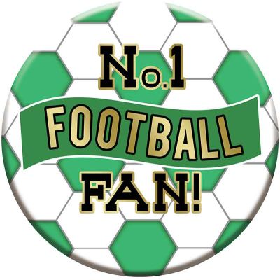 15cm Green And White Football Badge