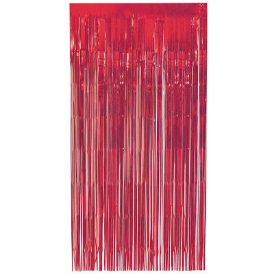 1m X 2m Ruby Red Foil Door Curtain