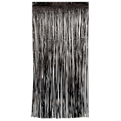 1m X 2m Black Foil Door Curtain