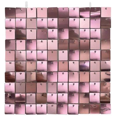 30x30cm Metallic Rose Gold Sequin Wall Panel