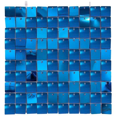 30x30cm Metallic Light Blue Sequin Wall Panel