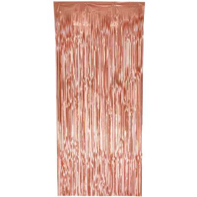 Matte Metallic Rose Gold Foil Door Curtain