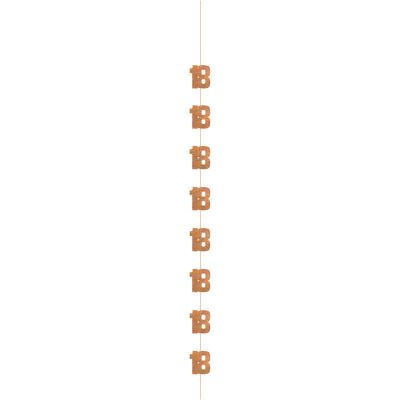 6pc 5ft Glitz Rose Gold 18th Birthday Hanging Decorations