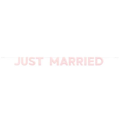 Just Married Fabric Garland