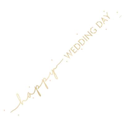 9ft Happy Wedding Day Foil Banner