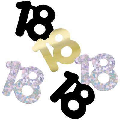 5oz Glitz Black 18th Birthday Confetti