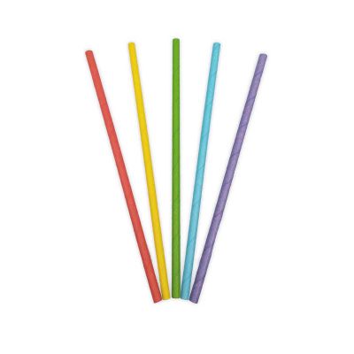5 Colours Paper Drinking Straws (pack quantity 50)