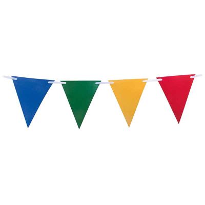 12 Flags Paper Triangle Flag Banner