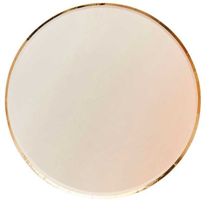 Gold & Peach Ombre Paper Plates (pack quantity 8)