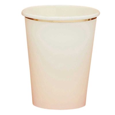 Gold & Peach Ombre Paper Cups (pack quantity 8)