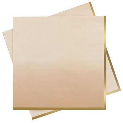 Gold & Peach Ombre Paper Napkins (pack quantity 16)