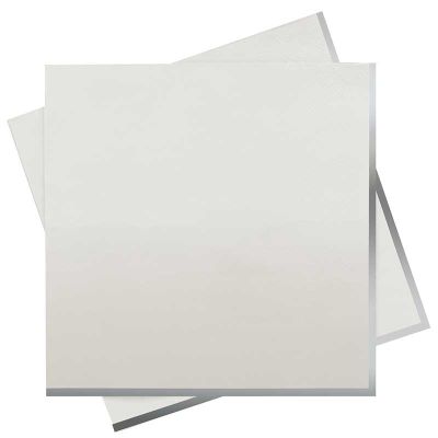 Silver & Grey Ombre Paper Napkins (pack quantity 16)
