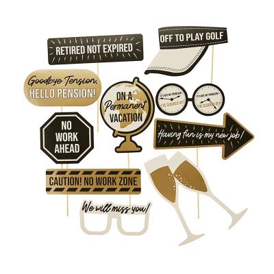 10pc Retirement Photo Booth Props