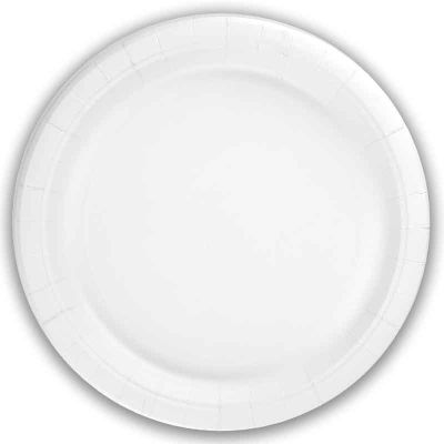 23cm White Paper Plates (pack quantity 8)