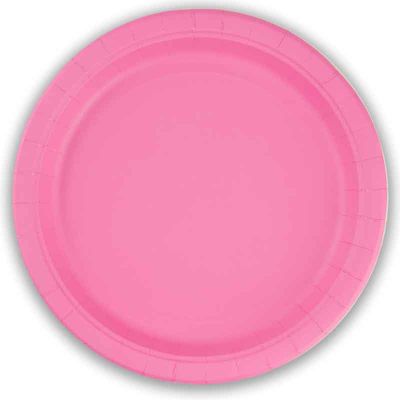 23cm Bubblegum Pink Paper Plates (pack quantity 8)