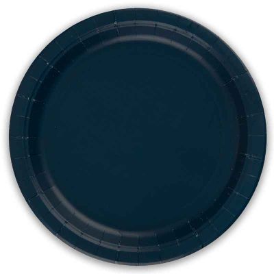 23cm Navy Blue Paper Plates (pack quantity 8)