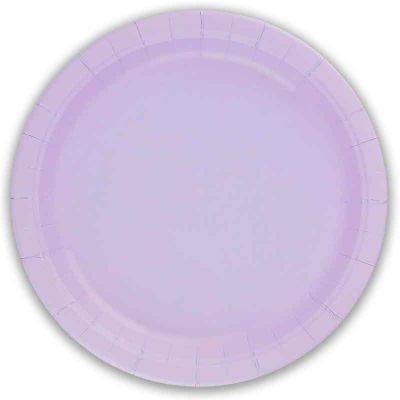 23cm Lavender Paper Plates (pack quantity 8)