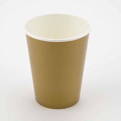 9oz Gold Paper Cups (pack quantity 8)