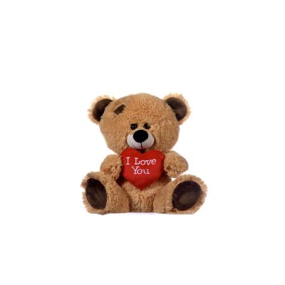 8 Inch Brown Bear With I Love You Heart