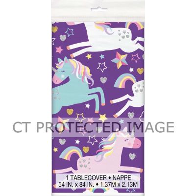 54x84 Inch Unicorn Plastic Table Cover