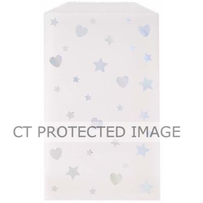 Iridescent Heart Star Treat Bag (pack quantity 8) 