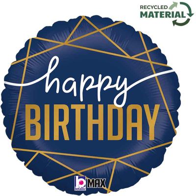 18 Inch Navy Birthday Foil Balloon
