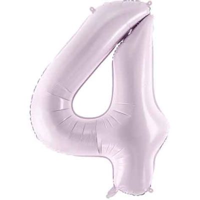 28 Inch Pastel Purple Number 4 Foil Balloon