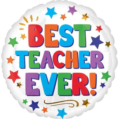 18 Inch Best Teacher Ever Foil Balloon