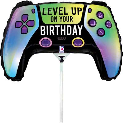 13 Inch Vivid Game Controller Birthday Mini Air Fill Foil Balloon 10s