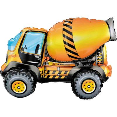 3d Cement Mixer Air Fill Foil Balloon