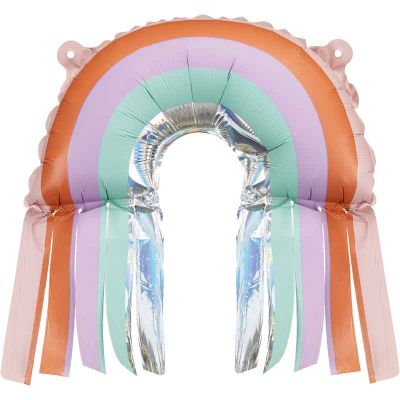 Rainbow With Fringes Air Fill Foil Balloons (pack quantity 3)