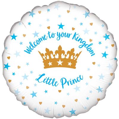 18 Inch Welcome Little Prince Stars Foil Balloon