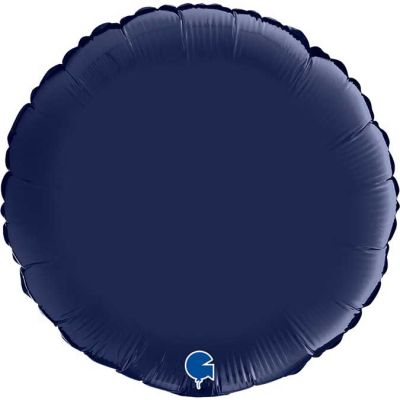 18 Inch Satin Navy Blue Circle Balloon