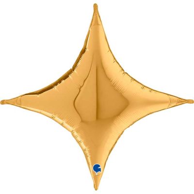 30 Inch Gold Deco-concave Cross Foil Balloon