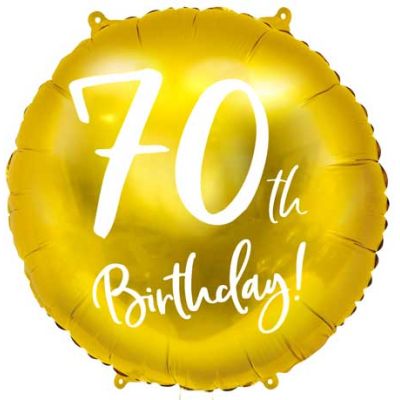 18 Inch 70th Birthday Gold Foil Balloon