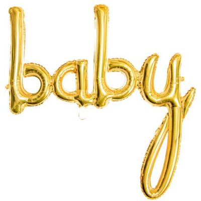 73.5x75.5cm Baby Foil Balloon Script