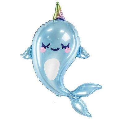 Narwhal Shaped Foil Balloon