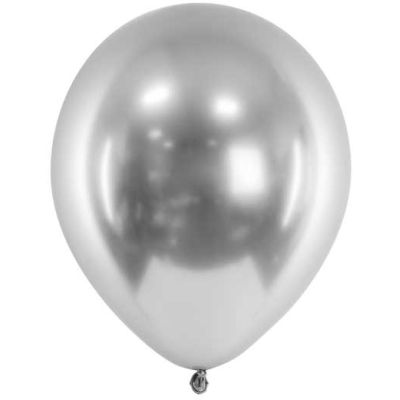  3ocm Silver Glossy Balloons (pack quantity 50) 