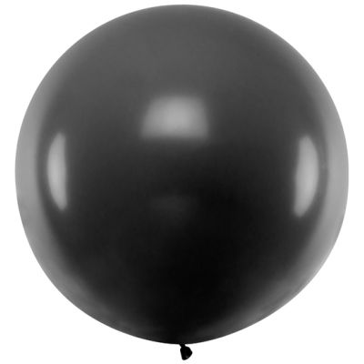 1m Pastel Black Round Balloon