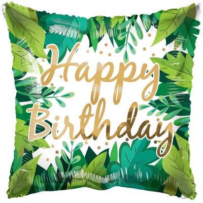 18 Inch Birthday Foliage Eco One Foil Balloon