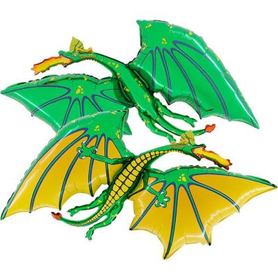 36 Inch Green Dragon Foil Balloon