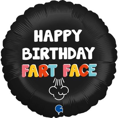 18 Inch Happy Birhtday Fart Face Foil Balloon