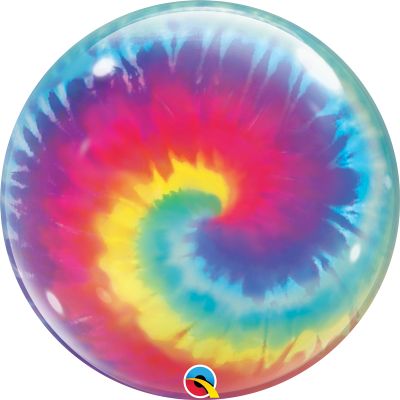 22 Inch Tie Dye Swirls Single Bubble