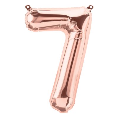 65cm Number 7 Rose Gold Foil Balloon
